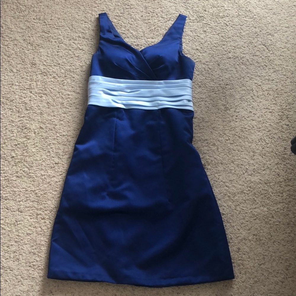 Handmade/custom blue and baby blue dress in size 8